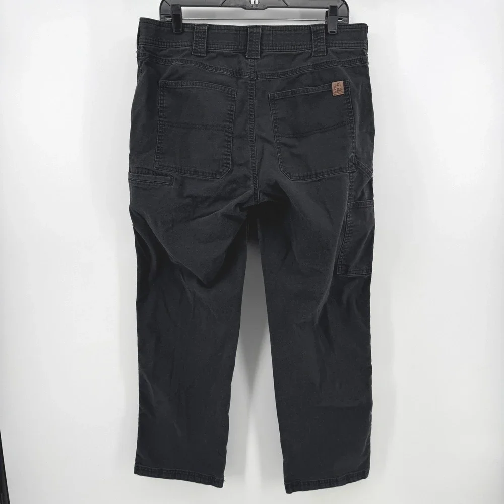 Coleman‎ Carpenter Utility Pants Mens 35x28.5 Gray Canvas Workwear Straight Leg